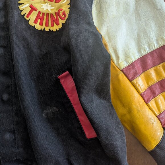 TAZ WILD THING JEFF HAMILTON VINTAGE LEATHER VARSITY JACKET - Picture 3 of 5